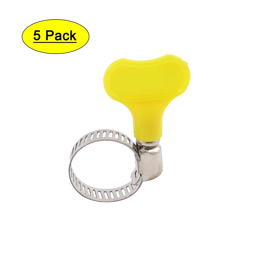 13-25 mm Includes 5 Clamps Band Style 5/16” Wide Adjustable Key Style Stainless Steel Hose Clamps Diameter 1/2” – 1” Easy-Turn Plastic Thumb Screw by Tech Team