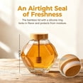 thumbnail image 2 of 2 Piece Hexagonal Honey Jar Set Clear Glass Jars with Lids, 2 of 7