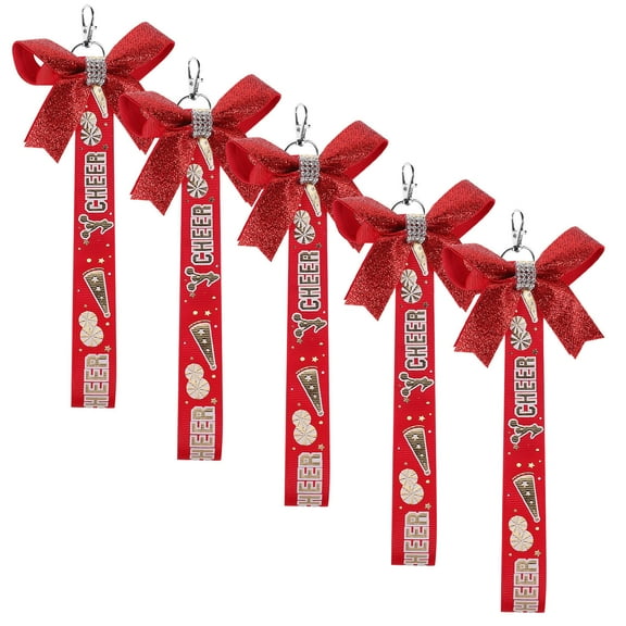 Soimiss Cheerleader Charm Keychain Bow 5Set