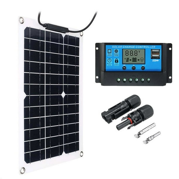 Fuente de energía sostenible, kit de panel solar de 200 W con alta tasa de conversión, respetuoso con el medio ambiente para sistemas fuera de la red, conjuntos de 12 voltios, conjuntos de 24