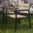 thumbnail image 2 of SEI Furniture Standlake 2-PC Slatted Outdoor Chairs Set in Natural/Black, 2 of 5