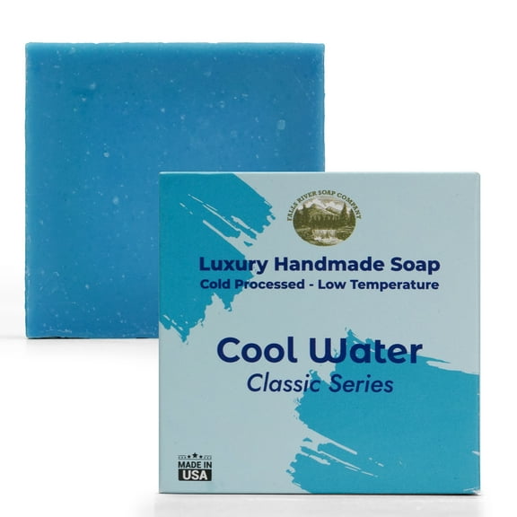 Cool Water Soap - Premium Classic Single Soap Bar 5oz - Falls River Soap
