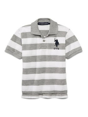 Gray Us Polo Assn Boys Shirts Tops Walmart Com - amazing only logo black grey rugby longsleeve roblox