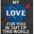 thumbnail image 2 of My Love Out Of This World Space Nerd Womens Fitted Plus Size Graphic Tee Brisco Brands 3X, 2 of 4