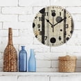 thumbnail image 3 of Yayeee 10" Wall Clock Battery Operated Quartz Round Silent Non-Ticking Home Decor,Stripes Pattern, 3 of 6