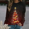 thumbnail image 6 of Weiqiqre Womens Fall Clothes Christmas Sweater Xmas Tree Sequin Top Winter Crewneck Family Holiday Outfits, 6 of 6