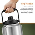 thumbnail image 2 of Rangland 1 Gallon Water Bottle with Insulated Storage Sleeve, 128 oz Stainless Steel Growler for Hot/Cold Drinks for Sports and Outdoors, 2 of 9