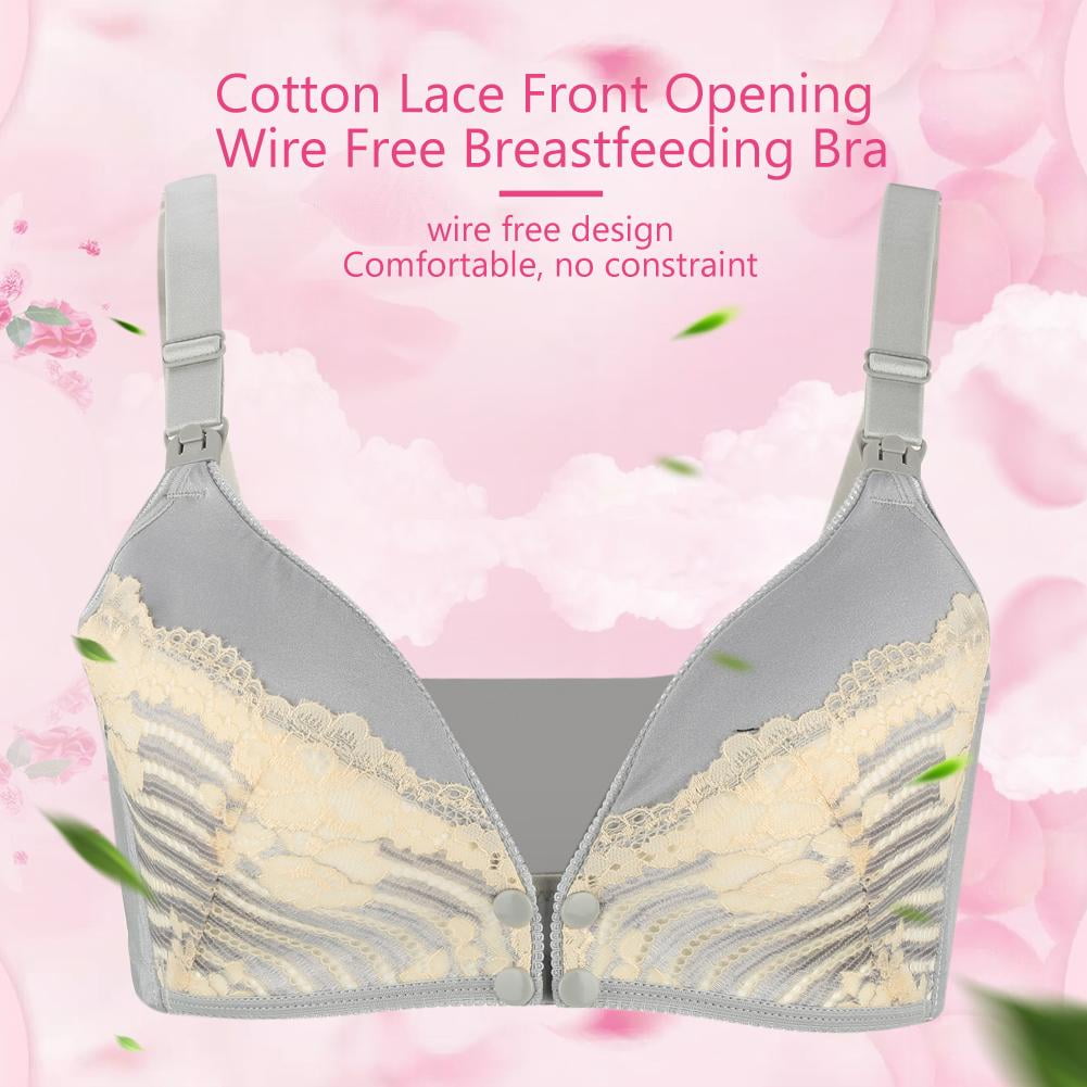 Mgaxyff Mgaxyff Nursing Bra,Wireless Front Button Nursing Maternity