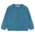 thumbnail image 2 of ATOGUTA Toddler Boys Girls Crewneck Cardigan Sweaters Long Sleeve Kids Button Cotton School Uniform Knit Tops Outwear Blue Size 12M-6, 2 of 6