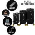 thumbnail image 5 of Set 3 Maletas De Viaje Jony Rigidas 25 Kg 15 Kg 10 Kg Candado Numerico Ruedas 360, 5 of 5