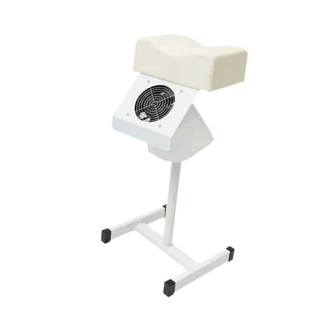 BELOVING Pedicure Chair Footstool Assistance with Vacuum Cleaner Leg Support Manicure Stool Foot Stand for Work Massage Home Nail Tech White