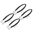 thumbnail image 1 of Sujetadores de cortina trenzados Uxcell, soportes decorativos de cuerda con ganchos de metal, negro, 4 piezas, 1 of 6