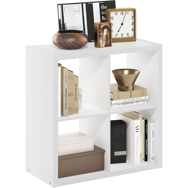 Cubicle Book Shelf Vertical Thick Frame Bookshelf Horizontally & Vertically Reversible Bookcase with Open Back x x for Living Room Bedroom Home Office