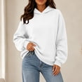 thumbnail image 6 of Diufon Fall Hoodies for Women Long Sleeve Fleece Thermal Oversized Sweatshirt with Front Pocket Winter Basic Loose Pullover, 6 of 8