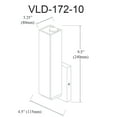 thumbnail image 2 of Dainolite Contemporary - VLD-172-10-PC - 12W Polished Chrome Vanity Fixture Light w/ White Glass - White, 2 of 3