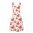 thumbnail image 5 of Renewold Summer Tank Dress with Pockets Valentine's Day Gifts Red Bow Heart Round Neck Knee Length Swing Twirl Clothes Size XL Fashion Beach Sundress for Women, 5 of 6
