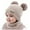 Khaki, variant on Angala Infant Baby Girls Boys Soft Warm Knit Hat Kids Winter Hat With Earflap Scarf Hood Hat Cute Breathable Practical One Size