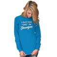 thumbnail image 4 of I Put She In Shenanigans St Patricks Women's Long Sleeve T Shirt Brisco Brands L, 4 of 6