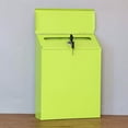 thumbnail image 4 of Style Flair Box Mailbox Bin Door Designed Drop Box Outdoor Decors Slots Metal Installation Postbox Simple Drop Box Mailbox Beige Green, 4 of 8