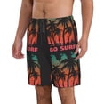 thumbnail image 2 of Kdxio Go Surfer Pattern Mens Casual Shorts - Drawstring Summer Beach Sports Shorts for Men, 2 of 9