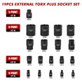 thumbnail image 3 of CASOMAN 19PCS External Torx Plus Socket Set, 6 Point EP Socket EP4-EP32 with 1/2'', 3/8'' & 1/4'' Dr, 5 Point EP Socket 1/2'' Dr. EP8.8 Com, 3 of 8