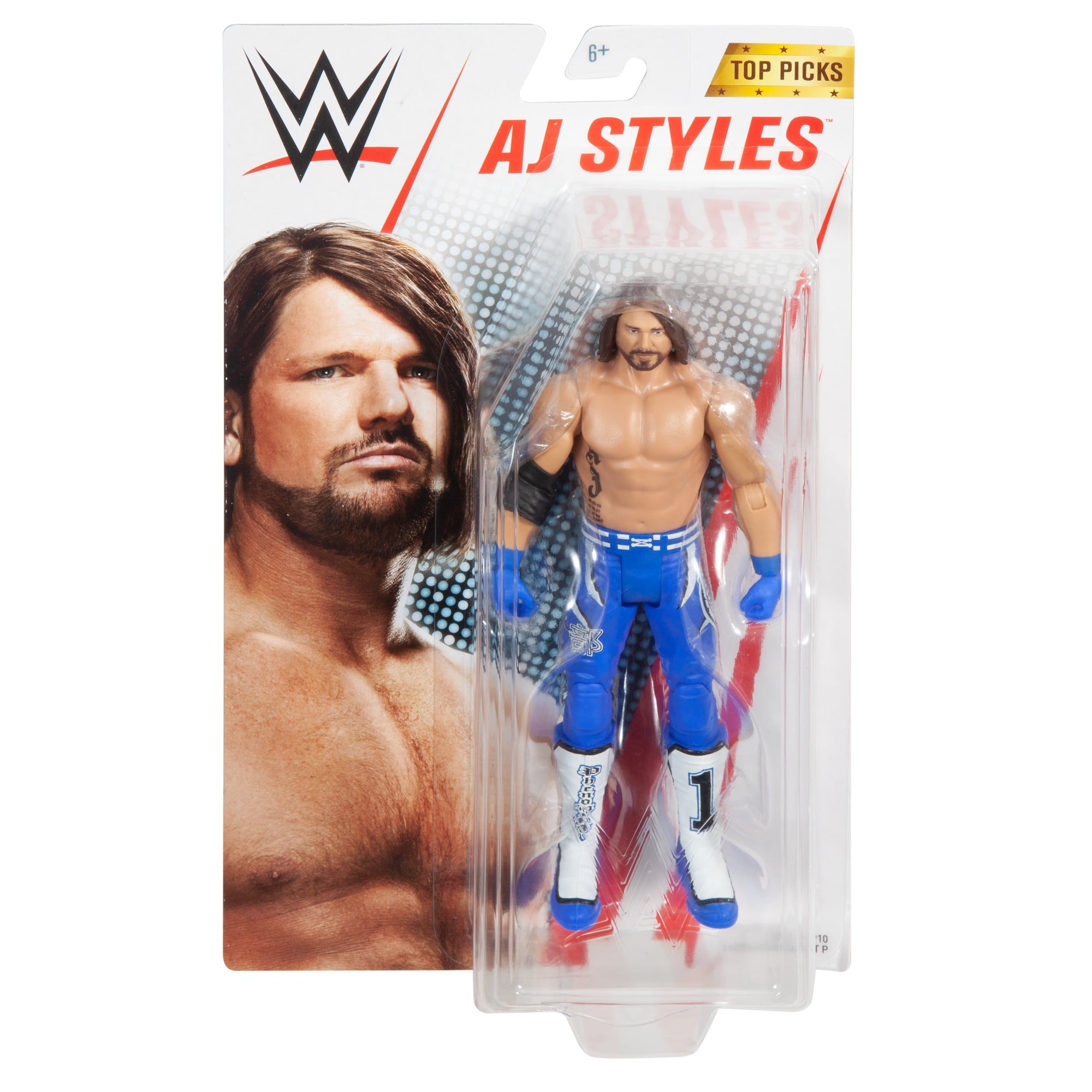 6 6 Mattel GFT59 WWE AJ Styles Top Picks Action Figure