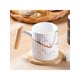 thumbnail image 4 of 1pc 350ml/12.31oz Ceramic Mug With Vintage Retro Look, Wooden Handle, Suitable For Breakfast, Milk, Oatmeal, 4 of 5