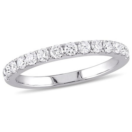 Miabella 1/2 Carat T.W. Diamond 10k White Gold Stackable Anniversary Ring