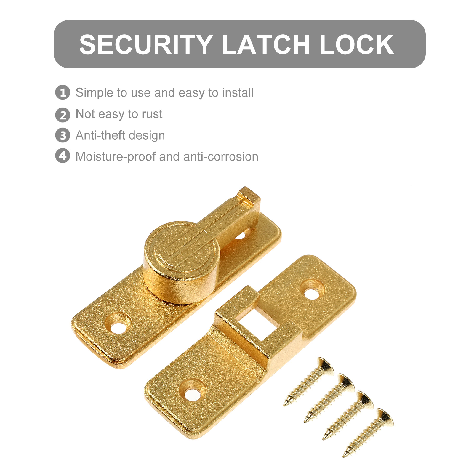 Adhesive Barn Gate Door Lock Right Angle Door Latch Luminous Flips