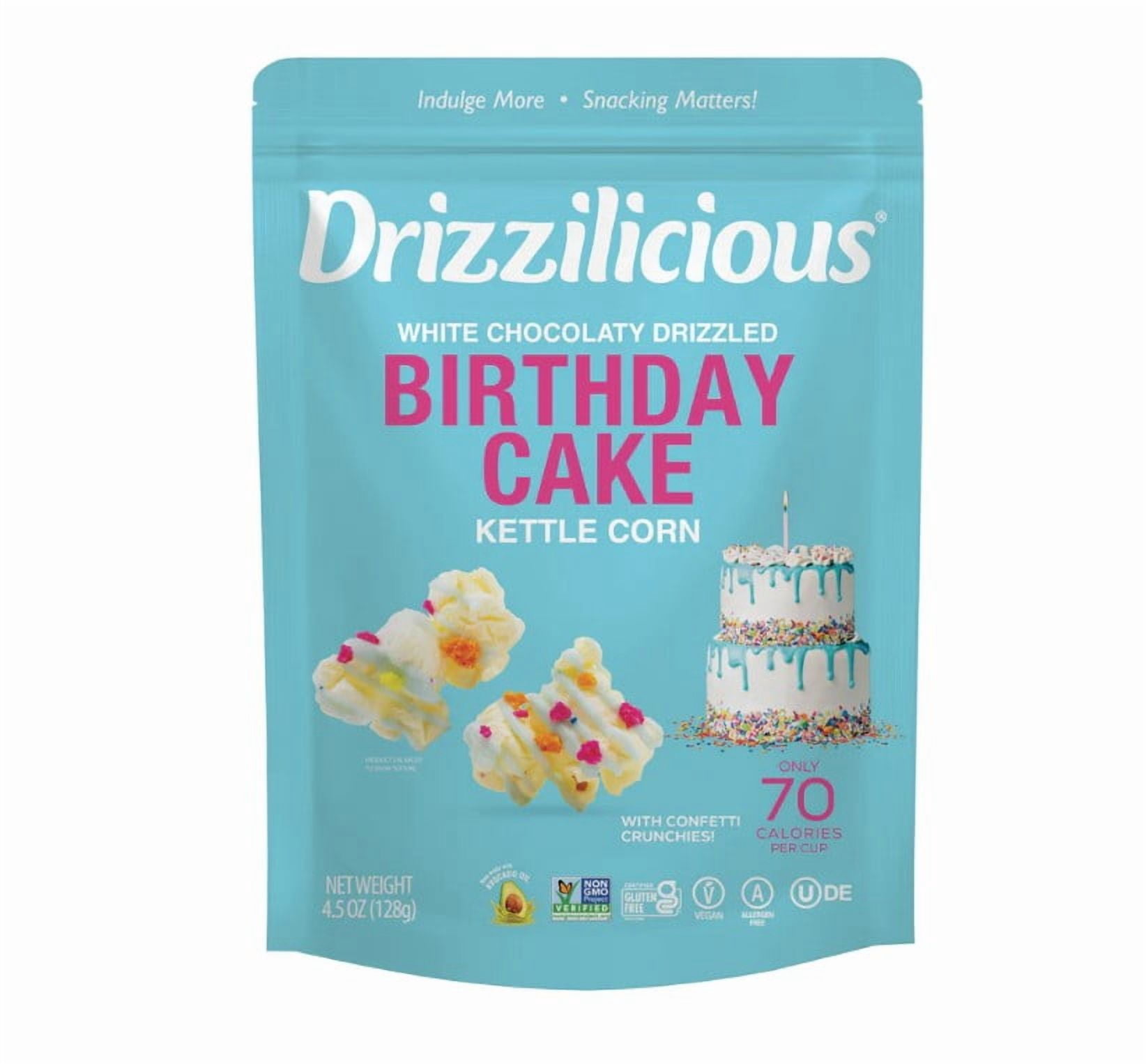 Drizzilicious Birthday Cake Kettle Corn Popcorn, 4.5 oz
