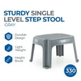 thumbnail image 3 of Gracious Living 9.5-Inch Plastic 1 Step Portable Home & Kitchen Stool, Gray, 3 of 7