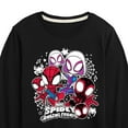 thumbnail image 3 of Marvel Spider-Man And His Amazing Friends - Spidey Friends Stickers - Toddler And Youth Long Sleeve Tee, 3 of 5