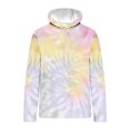 thumbnail image 3 of SHTXOZHI Men's Tie-Dye Hooded Sweatshirts Long Sleeve Drawstring Fashion Pullover Tops with Pocket, 3 of 3