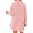 thumbnail image 2 of Women Beach Cover Up Roll-up Sleeve Button Down Shirts Bathing Suit Cover Up, 2 of 5