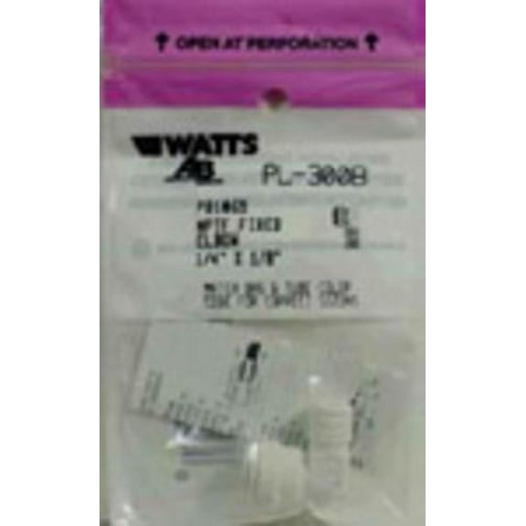 Watts PL-3008 Tube Elbow, 1/4 in, 1/8 in, 90 deg
