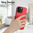 thumbnail image 5 of Dteck Crossbody Strap Case for iPhone 11 Pro, Shockproof Leather Case Card Slots Wallet Back with Ring Holder Kickstand Cover for iPhone 11 Pro ,Red, 5 of 6