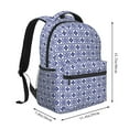 thumbnail image 2 of Haiem Blue And White Porcelain Chinaware Printed School Backpack,Casual Travel Lightweight Backpack,Durable Comfortable Multifunctional Backpack,Laptop Backpack, 2 of 5