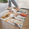 thumbnail image 4 of Red Mushroom Flower White Pattern Door Rugs,Washable Non Slip Door Mats Indoor,Decorative Door Mats,Entry Mat Indoor for Entrance,Bedroom,Kitchen,Bathroom,17"x30", 4 of 6