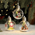 thumbnail image 6 of Led Lighted Christmas Hanging Ornament Transparent Plastic Ball With Battery, 6 of 9