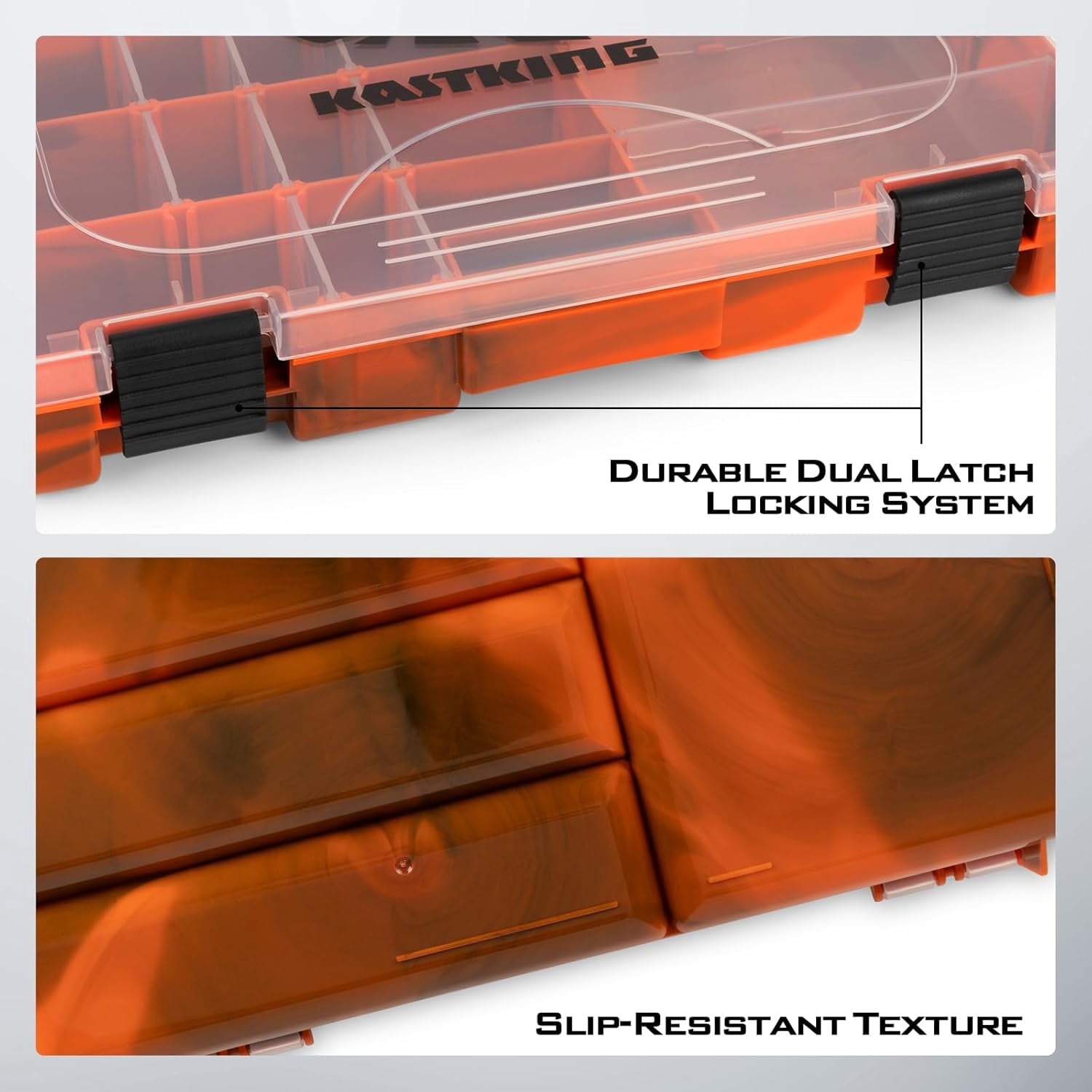 KastKing Tackle Box, Plastic Tackle Trays, 4 Packs Lure Boxes Terminal Tackle -Bait Vault