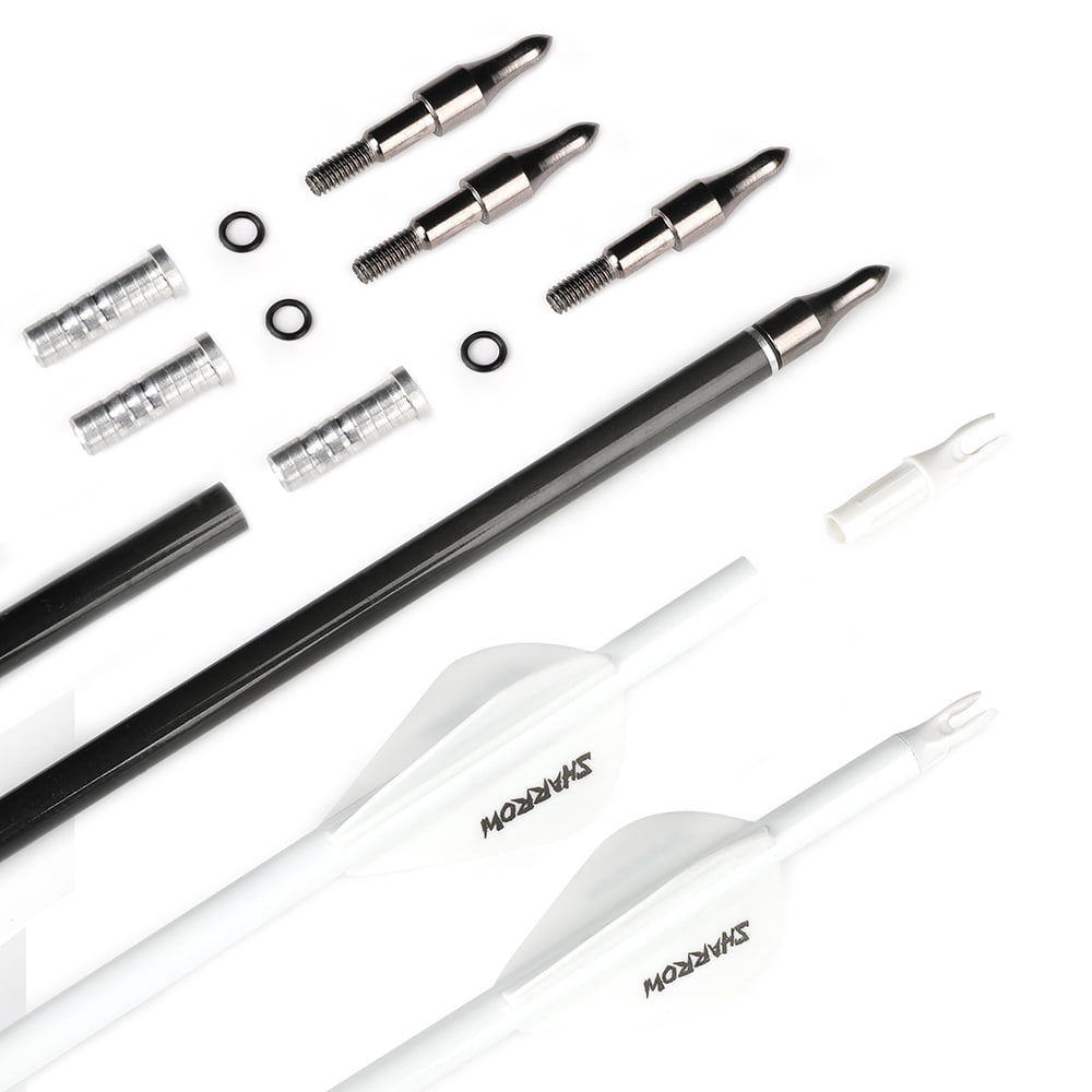 SHARROW XT 32 inch Pure Carbon Arrows ID6.2 SP300-800 Recurve Bow Compound Bow(12 Pack)