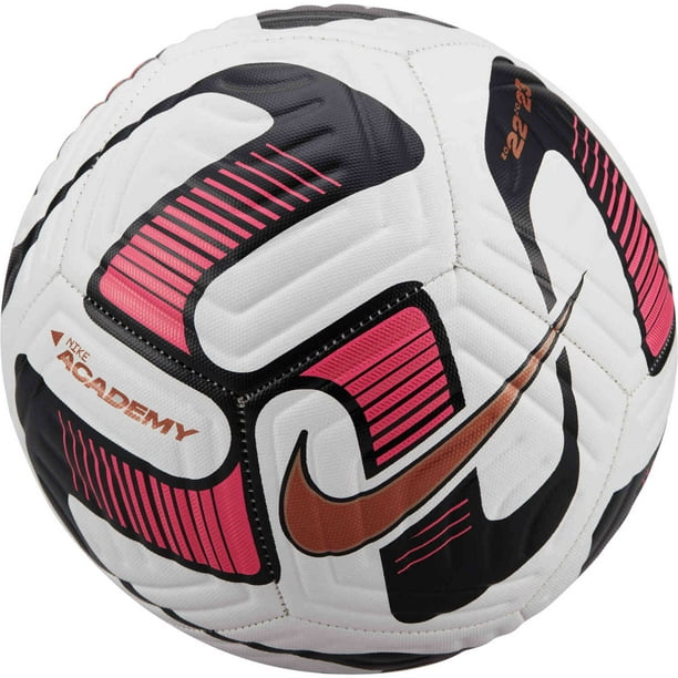 Nike Academy Soccer Ball â€“ White & Metallic Copper with Pink