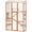 Orange, variant on Outdoor Catio Enclosure, Large Wooden Cat House with 6 Jumping Platforms, Scratching Post, 2 Ramps, for 2-3 Cats