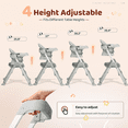 thumbnail image 4 of Ktaxon 6-in-1 Convertible Baby High Chair, Foldable Space Saver Highchair with Kitchen Standing Tower, Booster Seat for Toddlers 6M-5Y, Grey, 4 of 9