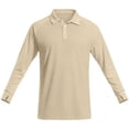 thumbnail image 5 of BVnarty Men’s Long Sleeve Collared Sun Protection Thumb Hole Raglan Pullover, Quick Dry Athletic Top for Summer Fishing & Trail Runs Beige XXL, 5 of 9