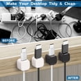 thumbnail image 6 of Gustave 8 Pack Magnetic Cable Management Clips Adhesive Phone Charger Cord Holder Under Desk Wire Organizer Keeper for Home Office Car Wall Desktop (Black & White), 6 of 10