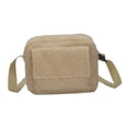 thumbnail image 2 of Bolso de hombro de felpa para mujer Otoño con cierre de cremallera Bolso de mano Bolso de mensajero Sunnimix bolsos de hombro de felpa, 2 of 6
