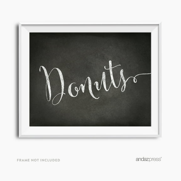 Donuts Vintage Chalkboard Wedding Party Signs