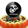 thumbnail image 5 of Acrylic Veteran Marine Corps USMC White on Black Officially Licensed Cake Topper Party Decoration for Wedding Anniversary Birthday Graduation, 5 of 7