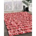 thumbnail image 3 of Ahgly Company Machine Washable Indoor Square Transitional Red Area Rugs, 7' Square, 3 of 7